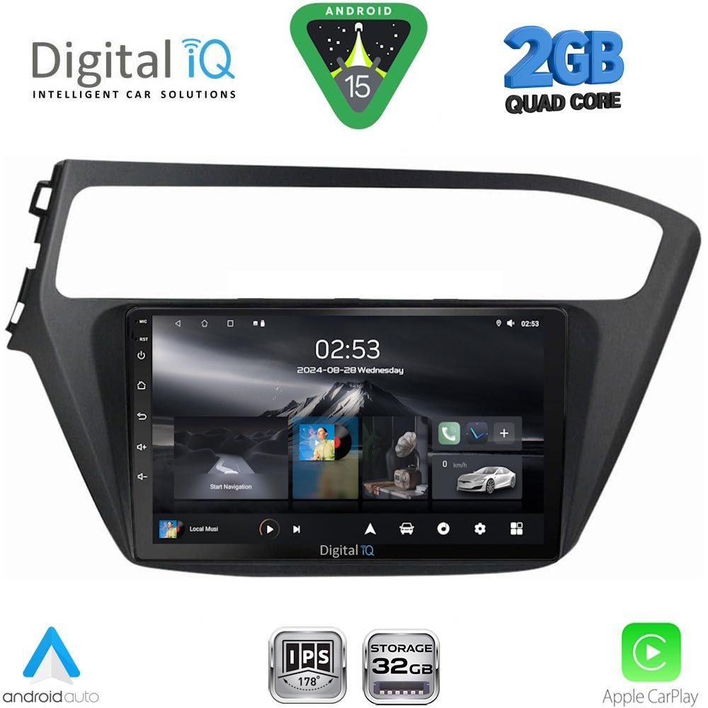 DIGITAL IQ RSD 1230_CPA (9inc) MULTIMEDIA TABLET for HYUNDAI i20 mod. 2018-2021 DIGITAL IQ RSD 1230_CPA (9inc) MULTIMEDIA TABLET for HYUNDAI i20 mod. 2018-2021