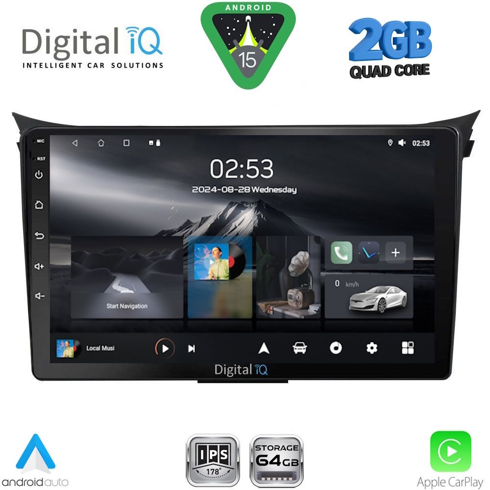 DIGITAL IQ RSD 1232_CPA (9inc) MULTIMEDIA TABLET for HYUNDAI i30 mod. 2012-2017
