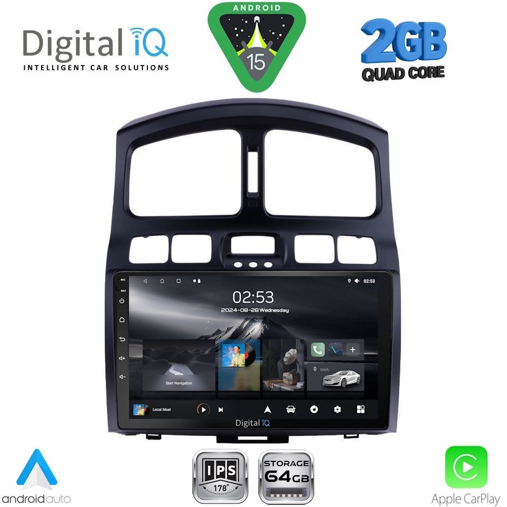 DIGITAL IQ RSD 1236_CPA (9inc) MULTIMEDIA TABLET for HYUNDAI SANTA FE mod. 2003-2006