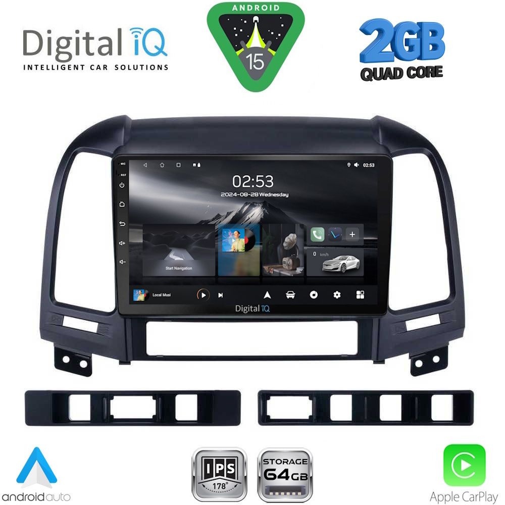 DIGITAL IQ RSD 1239_CPA (9inc) MULTIMEDIA TABLET for HYUNDAI SANTA FE mod. 2005-2013