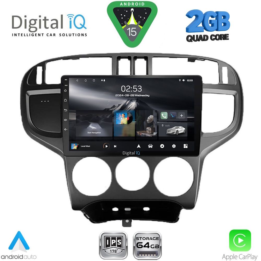 DIGITAL IQ RSD 1240_CPA (9inc) MULTIMEDIA TABLET for HYUNDAI MATRIX mod. 2001-2010
