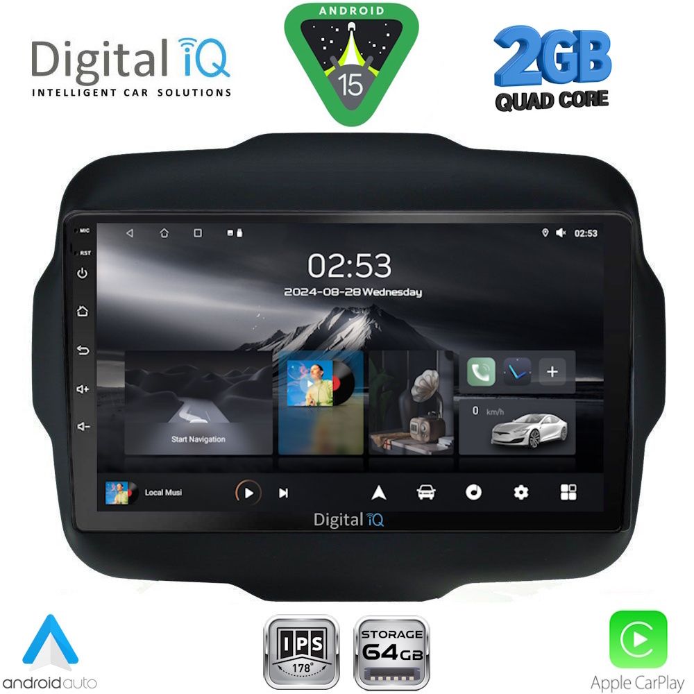 DIGITAL IQ RSD 1290_CPA (9inc) MULTIMEDIA TABLET for JEEP RENEGADE mod. 2014-2025