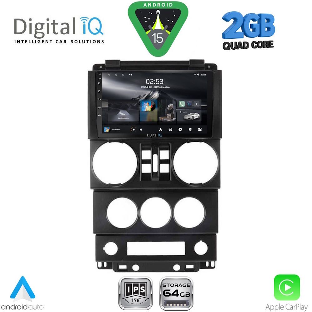 DIGITAL IQ RSD 1294_CPA (9inc) MULTIMEDIA TABLET for JEEP WRANGLER mod. 2006-2011