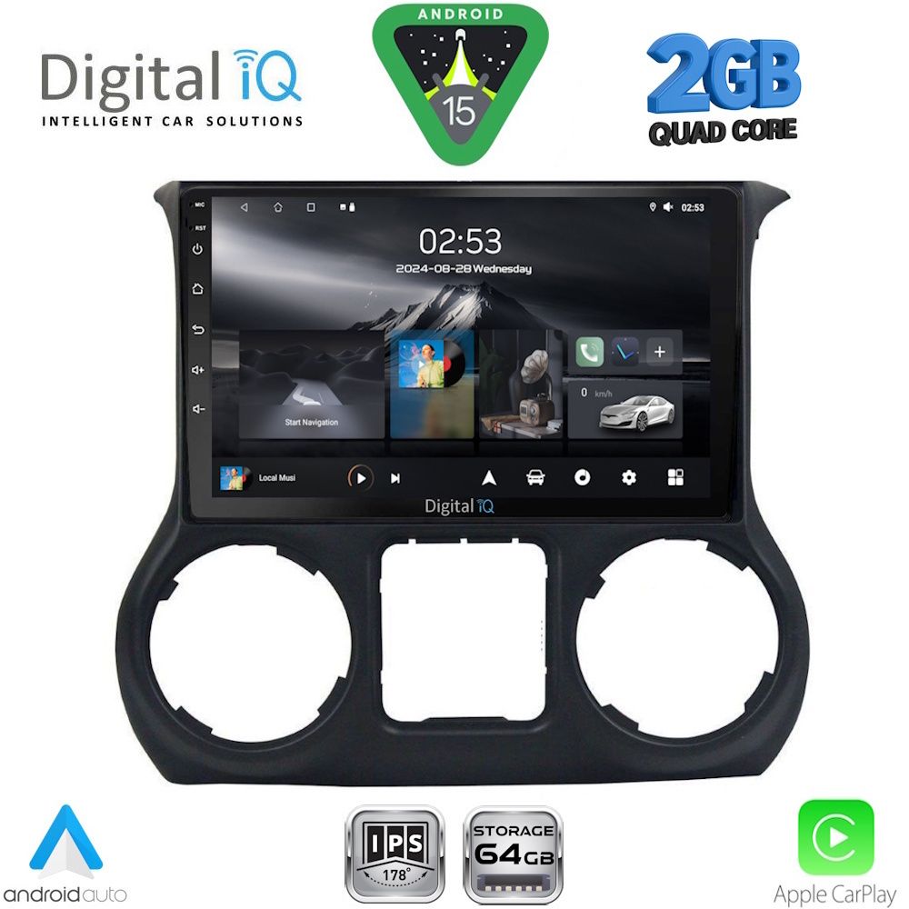 DIGITAL IQ RSD 1296_CPA (10inc) MULTIMEDIA TABLET for JEEP WRANGLER mod. 2014-2017
