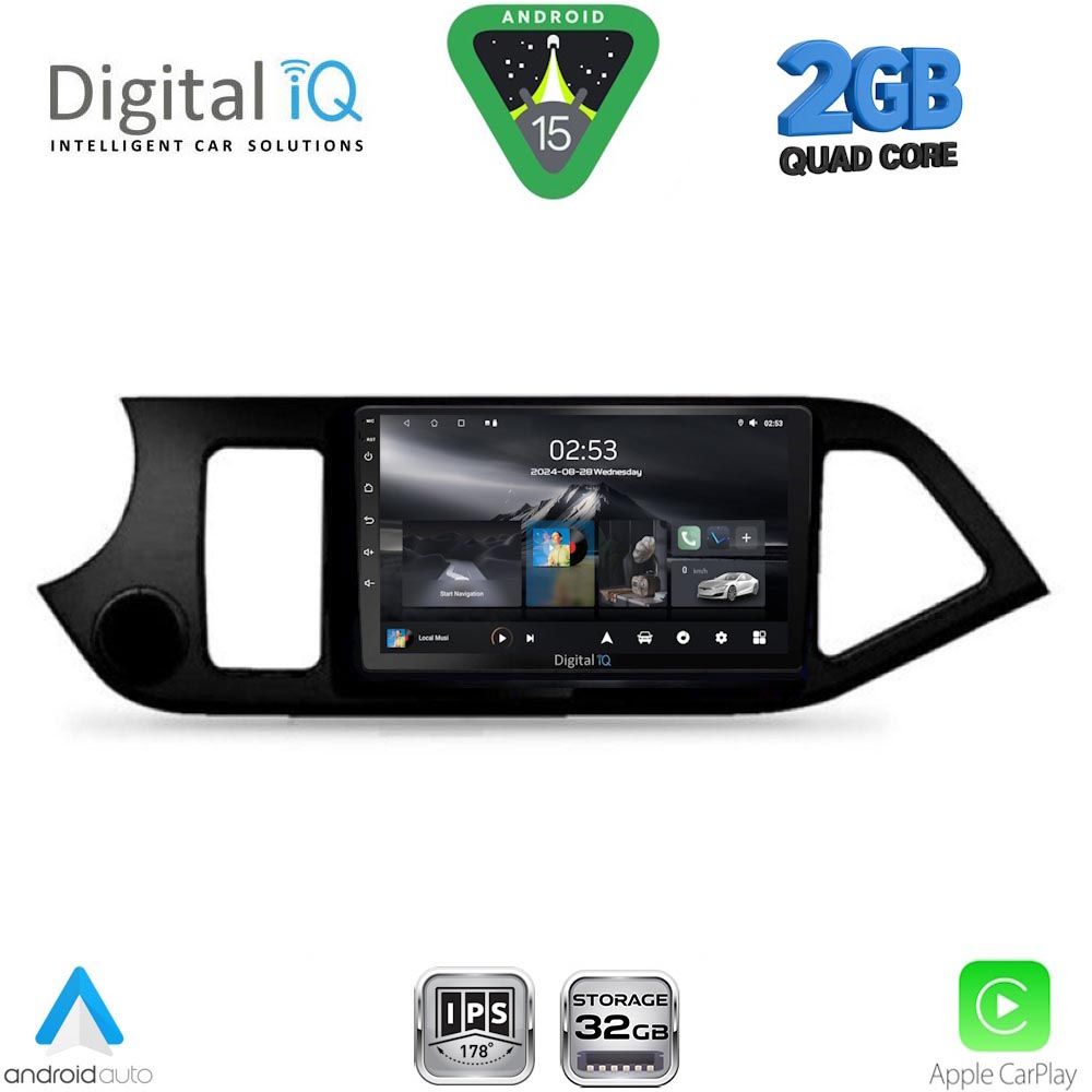 DIGITAL IQ RSD 1308_CPA (9inc) MULTIMEDIA TABLET for KIA PICANTO mod. 2011-2017 DIGITAL IQ RSD 1308_CPA (9inc) MULTIMEDIA TABLET for KIA PICANTO mod. 2011-2017