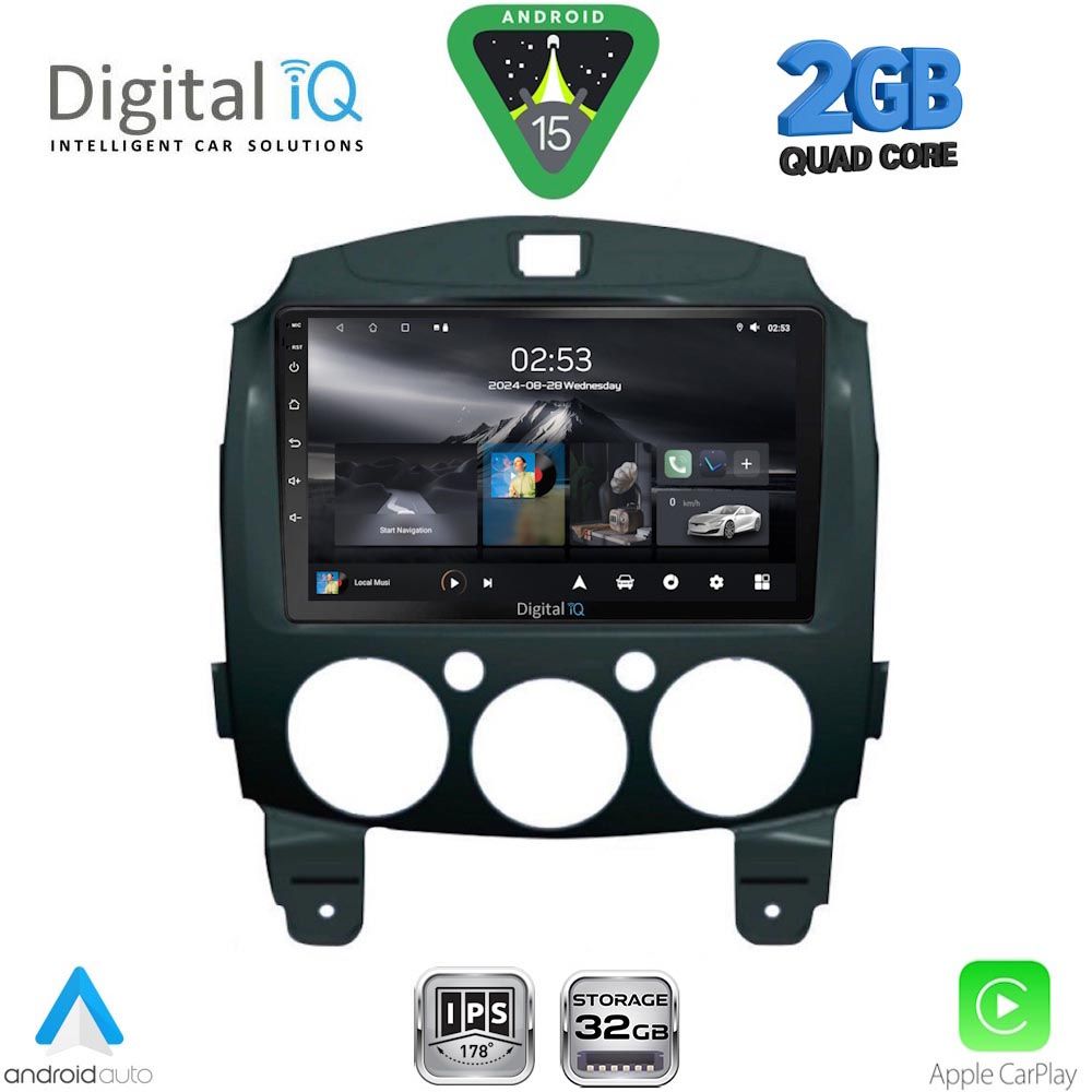 DIGITAL IQ RSD 1361_CPA (9inc) MULTIMEDIA TABLET for MAZDA 2 mod. 2007-2014 DIGITAL IQ RSD 1361_CPA (9inc) MULTIMEDIA TABLET for MAZDA 2 mod. 2007-2014