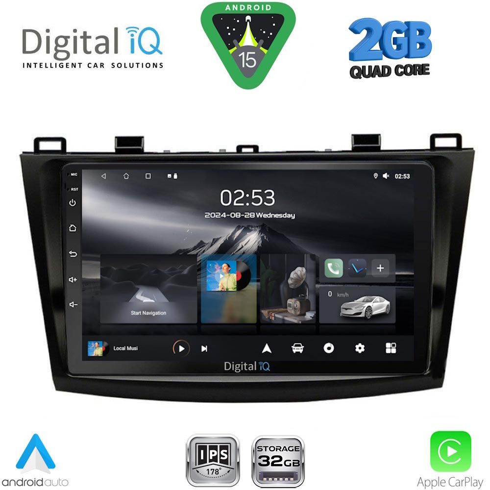 DIGITAL IQ RSD 1366_CPA (9inc) MULTIMEDIA TABLET for MAZDA 3 mod. 2009-2014 DIGITAL IQ RSD 1366_CPA (9inc) MULTIMEDIA TABLET for MAZDA 3 mod. 2009-2014