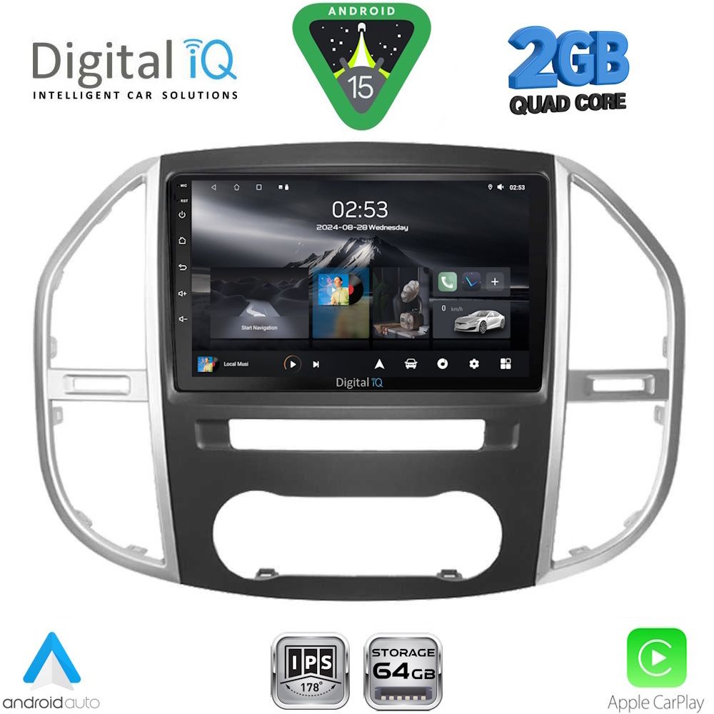 DIGITAL IQ RSD 1429_CPA (10inc) MULTIMEDIA TABLET for MERCEDES VITO – VIANO (W447) mod. 2015-2024