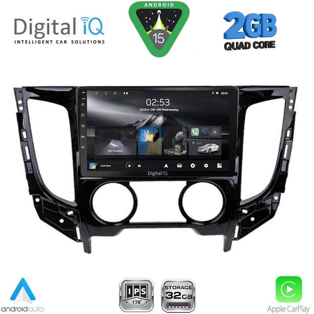 DIGITAL IQ RSD 1437_CPA A/C (9inc) MULTIMEDIA TABLET for MITSUBISHI L200 mod. 2015-2019 with A/C DIGITAL IQ RSD 1437_CPA A/C (9inc) MULTIMEDIA TABLET for MITSUBISHI L200 mod. 2015-2019 with A/C