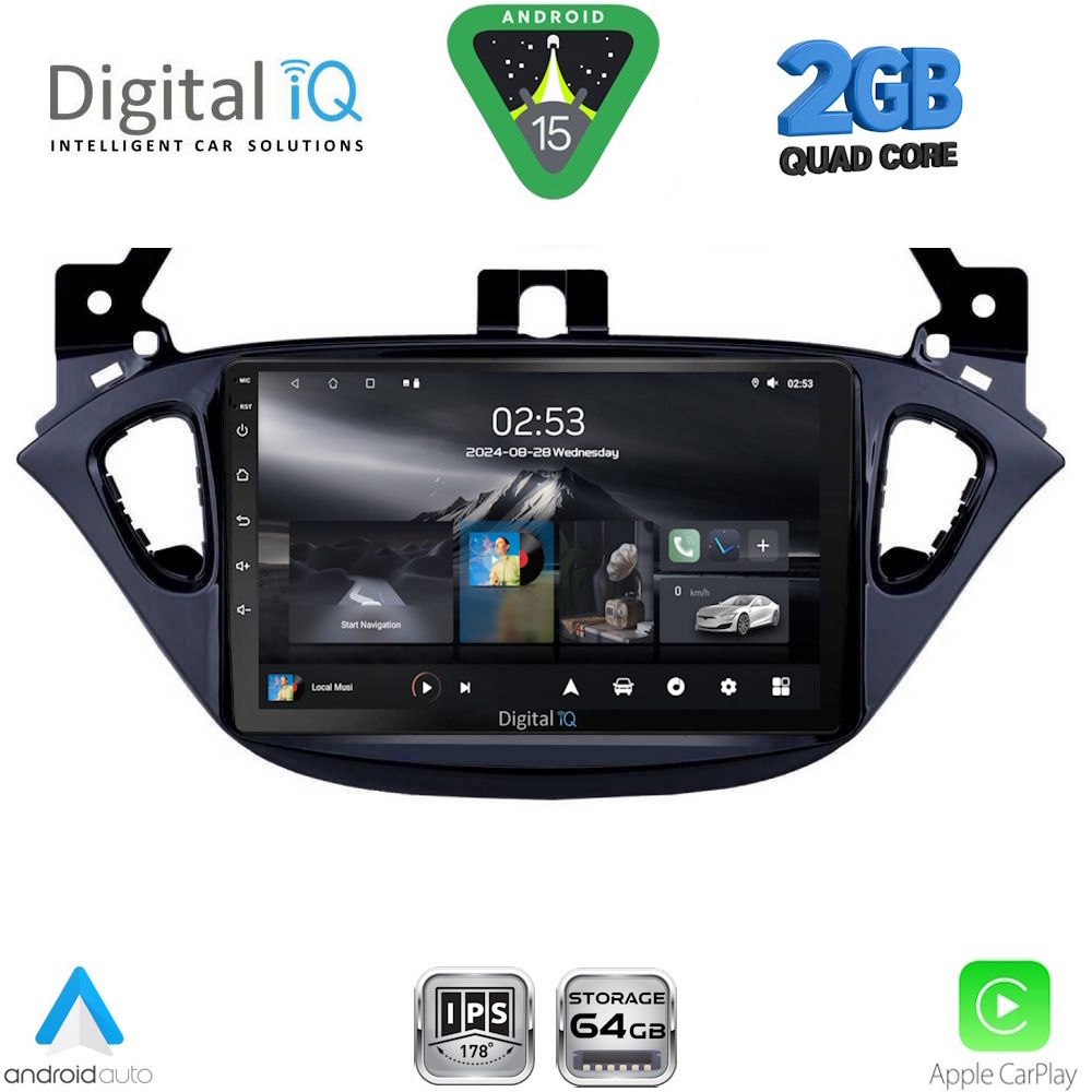 DIGITAL IQ RSD 1486_CPA (9inc) MULTIMEDIA TABLET for OPEL ADAM - CORSA E mod. 2014-2019