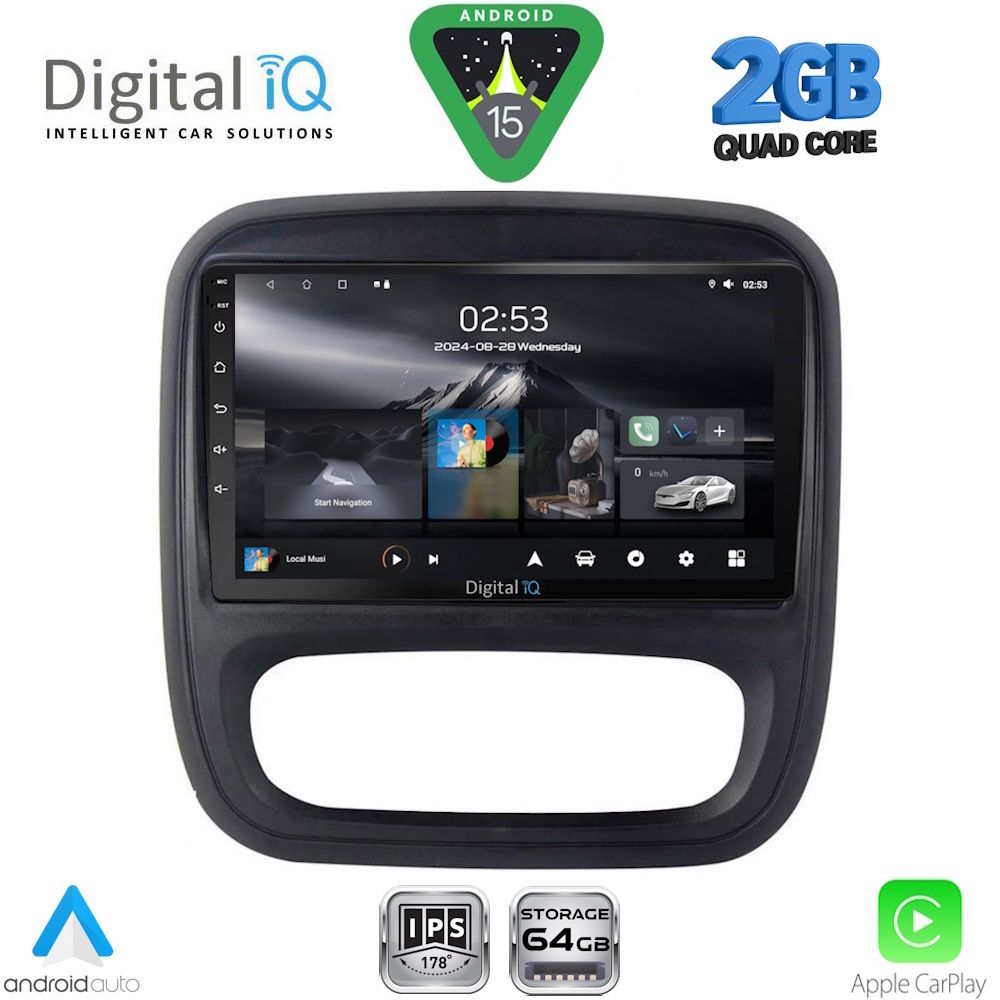 DIGITAL IQ RSD 1499_CPA (9inc) MULTIMEDIA TABLET for OPEL VIVARO – RENAULT TRAFIC – FIAT TALENDO – NISSAN NV 300 mod. 2014-2019