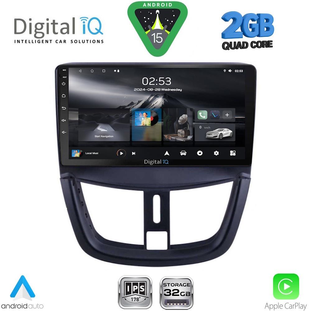 DIGITAL IQ RSD 1507_CPA (9inc) MULTIMEDIA TABLET for PEUGEOT 207 mod. 2007-2014 DIGITAL IQ RSD 1507_CPA (9inc) MULTIMEDIA TABLET for PEUGEOT 207 mod. 2007-2014