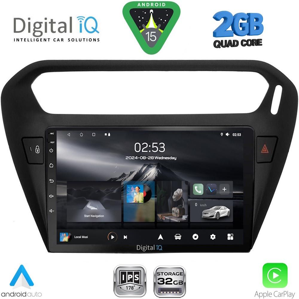 DIGITAL IQ RSD 1511BL_CPA (9inc) MULTIMEDIA TABLET for CITROEN ELYSEE – PEUGEOT 301 mod. 2013-2026 (BLACK) DIGITAL IQ RSD 1511BL_CPA (9inc) MULTIMEDIA TABLET for CITROEN ELYSEE – PEUGEOT 301 mod. 2013-2026 (BLACK)