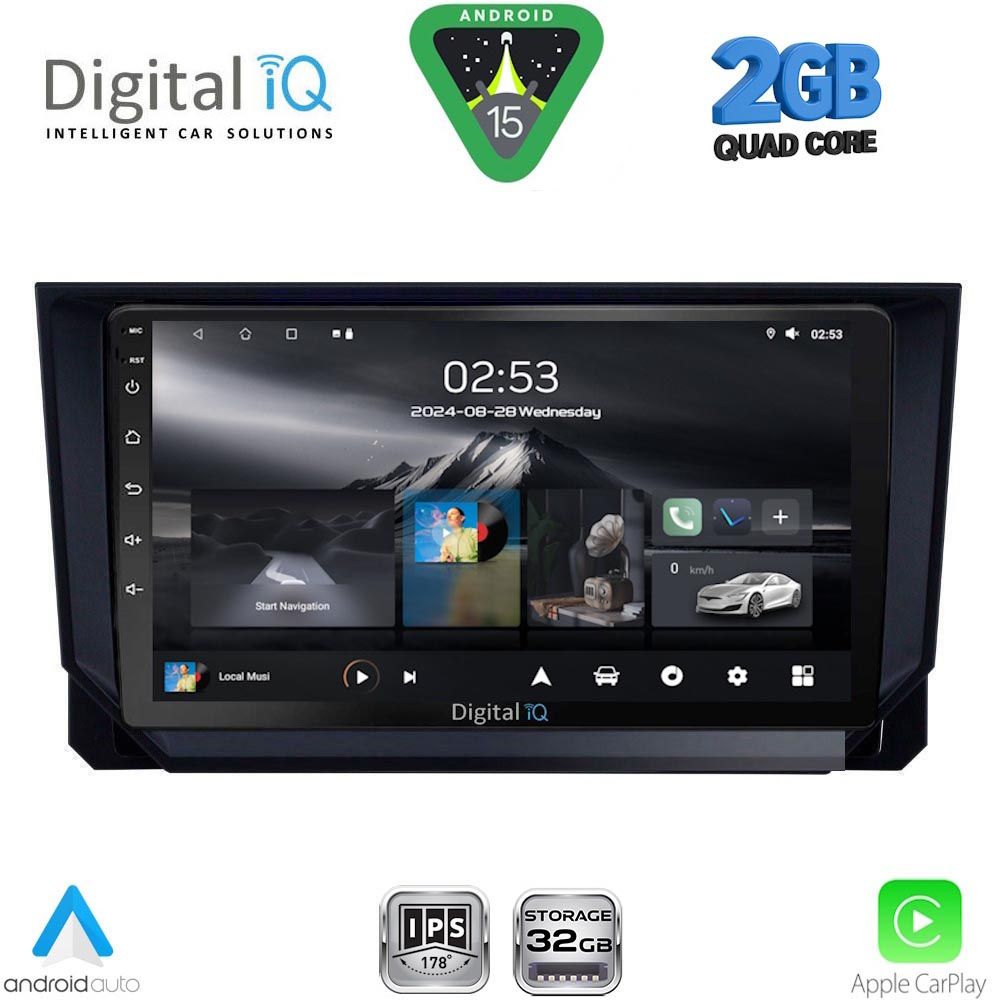 DIGITAL IQ RSD 1573_CPA (9inc) MULTIMEDIA TABLET for SEAT ARONA - IBIZA mod. 2018-2026 DIGITAL IQ RSD 1573_CPA (9inc) MULTIMEDIA TABLET for SEAT ARONA - IBIZA mod. 2018-2026