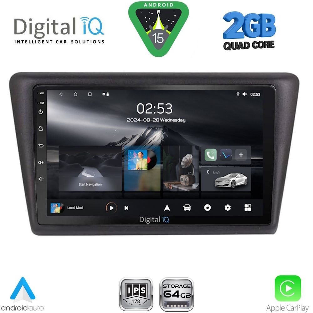 DIGITAL IQ RSD 1600_CPA (9inc) MULTIMEDIA TABLET for SKODA RAPID SPACEBACK mod. 2014-2019