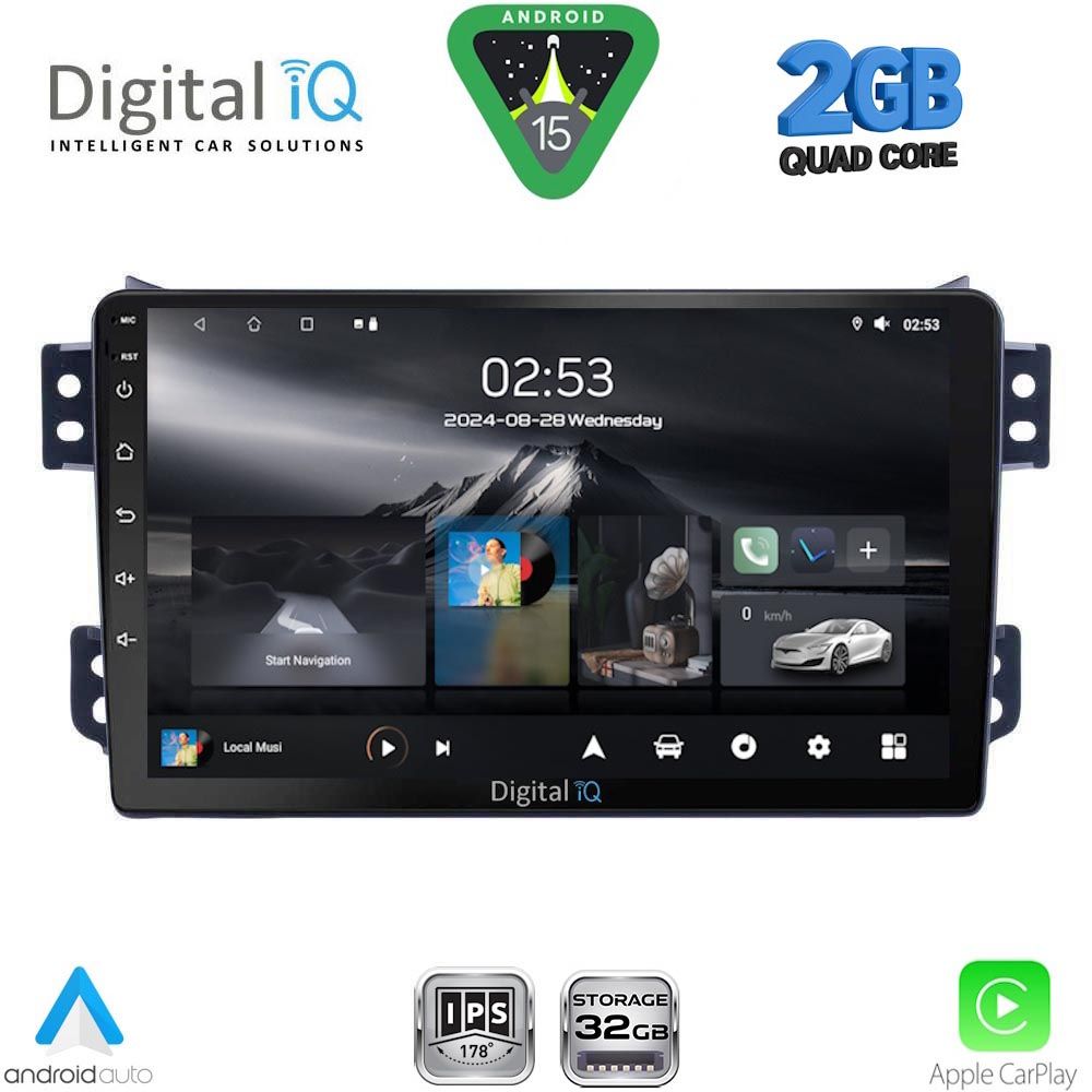 DIGITAL IQ RSD 1682_CPA (9inc) MULTIMEDIA TABLET for OPEL AGILA - SUZUKI SPLASH mod. 2008-2018 DIGITAL IQ RSD 1682_CPA (9inc) MULTIMEDIA TABLET for OPEL AGILA - SUZUKI SPLASH mod. 2008-2018
