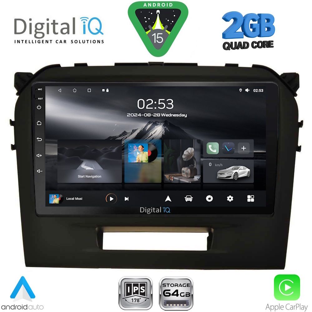 DIGITAL IQ RSD 1697BL_CPA (9inc) MULTIMEDIA TABLET for SUZUKI VITARA mod. 2016-2025 (BLACK)