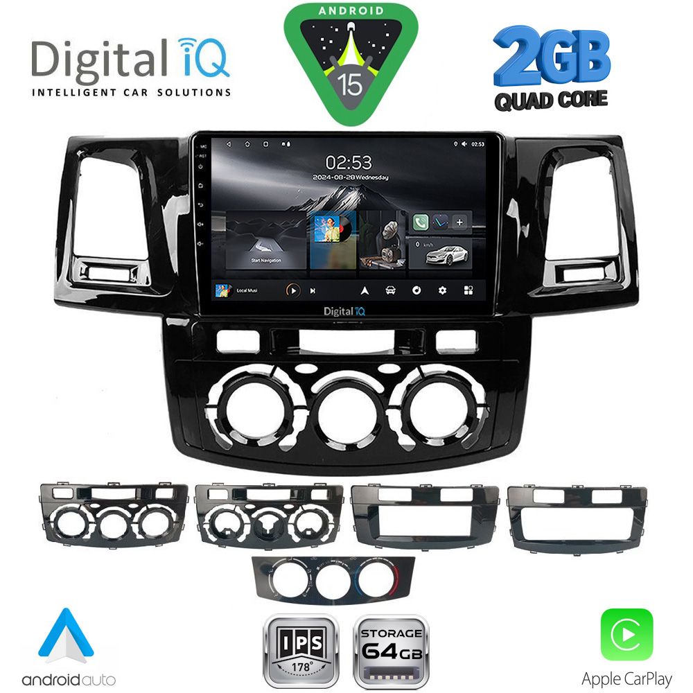 DIGITAL IQ RSD 1720_CPA (9inc) MULTIMEDIA TABLET for TOYOTA HILUX mod. 2005-2016