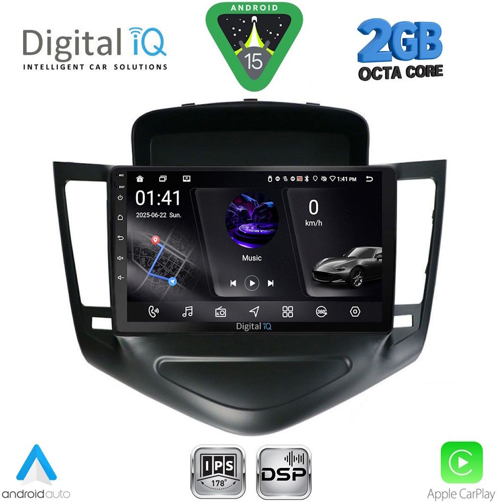 DIGITAL IQ RSF 4076_CPA (9inc) MULTIMEDIA TABLET for CHEVROLET CRUZE mod. 2008-2012