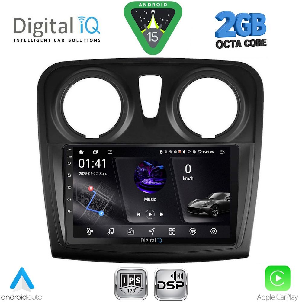 DIGITAL IQ RSF 4108_CPA (9inc) MULTIMEDIA TABLET for DACIA LOGAN – SANDERO mod. 2012-2019