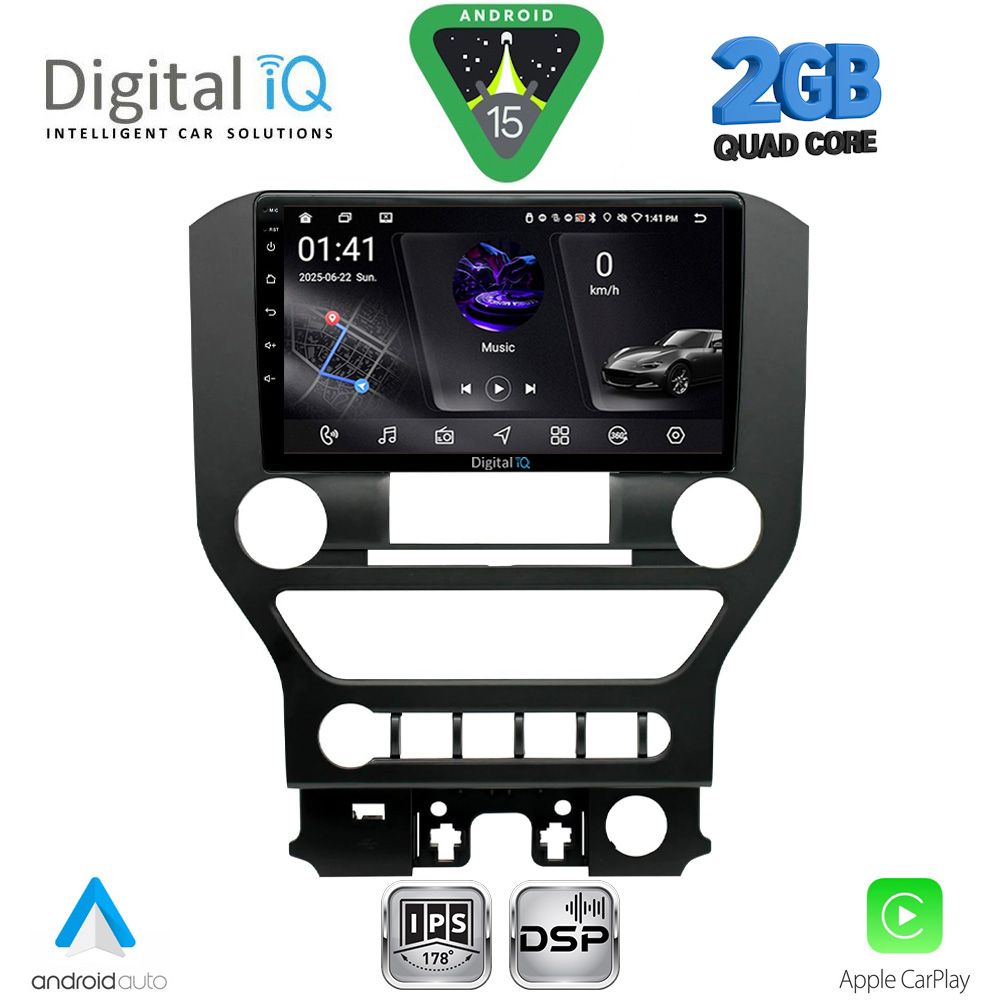DIGITAL IQ RSF 4166_CPA 4BUT (9inc) MULTIMEDIA TABLET for FORD MUSTANG mod. 2015-2020