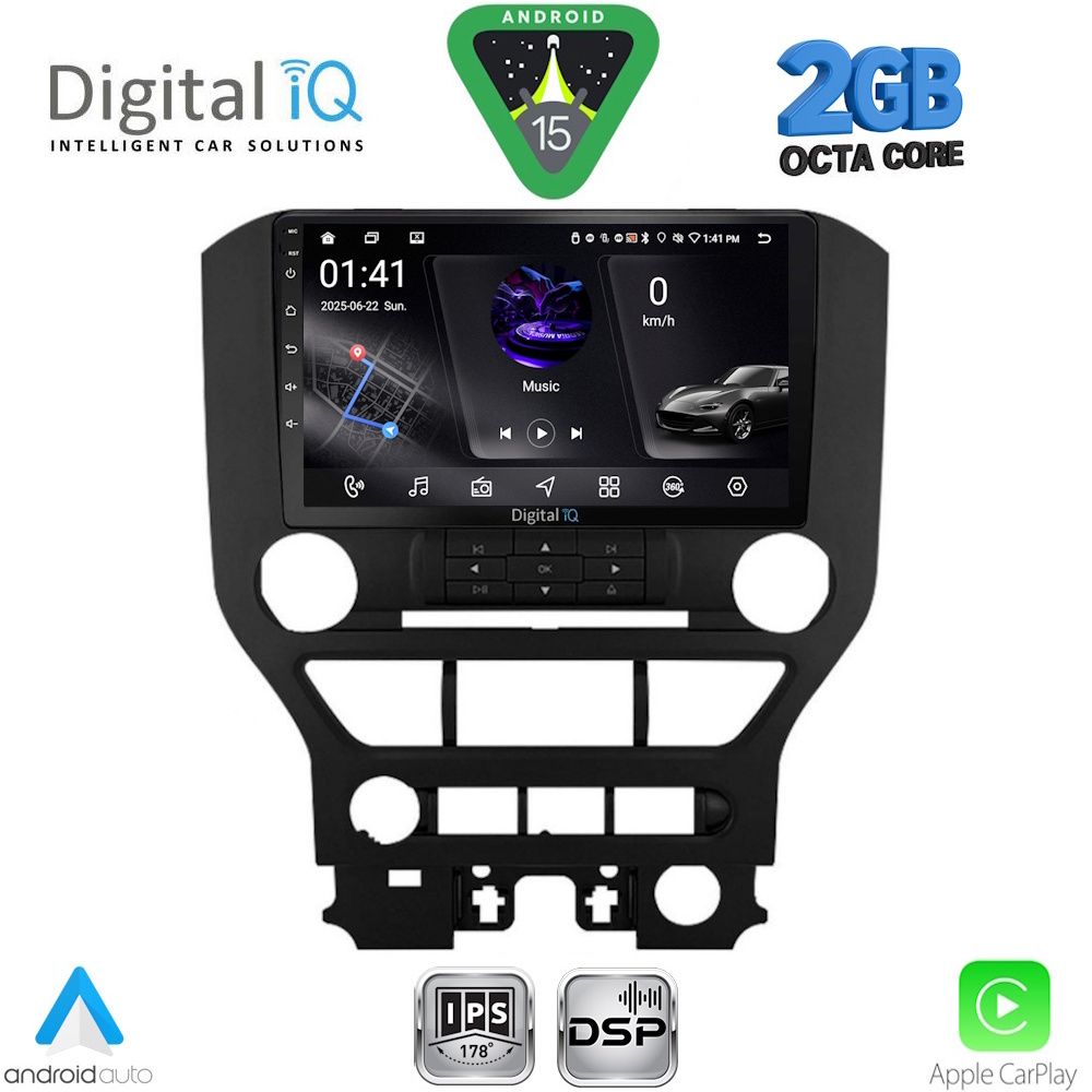 DIGITAL IQ RSF 4166_CPA 3BUT (9inc) MULTIMEDIA TABLET for FORD MUSTANG mod. 2015-2020