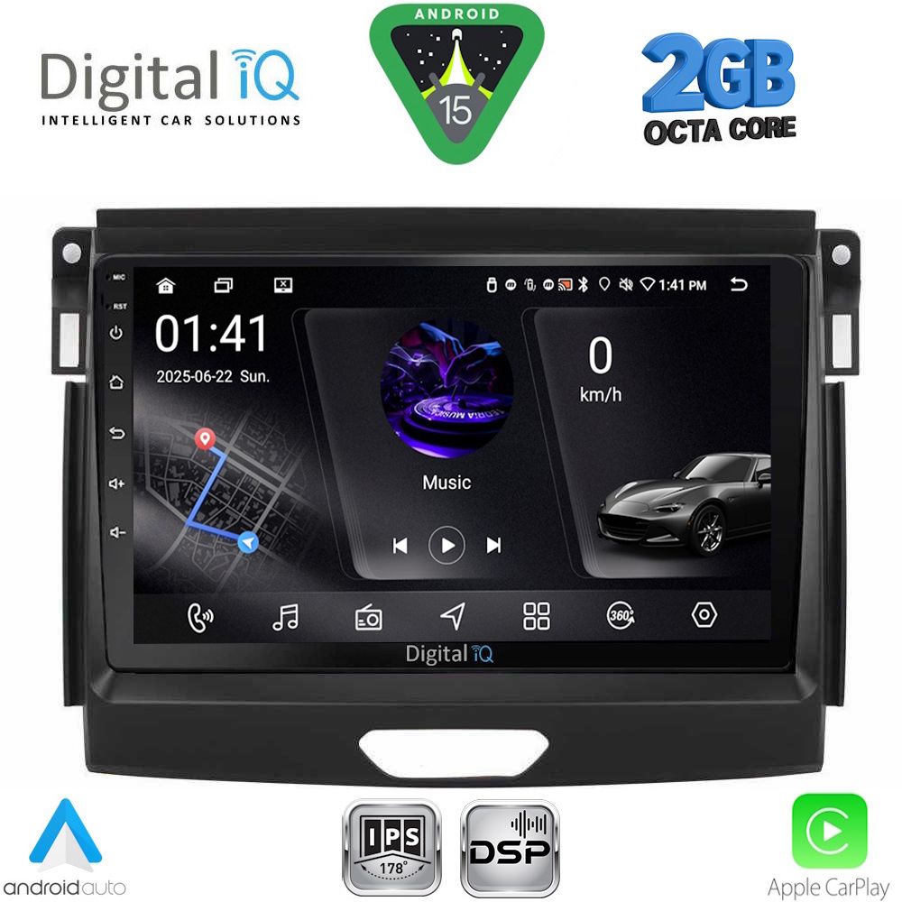 DIGITAL IQ RSF 4172A_CPA (9inc) MULTIMEDIA TABLET for FORD RANGER mod. 2015-2018
