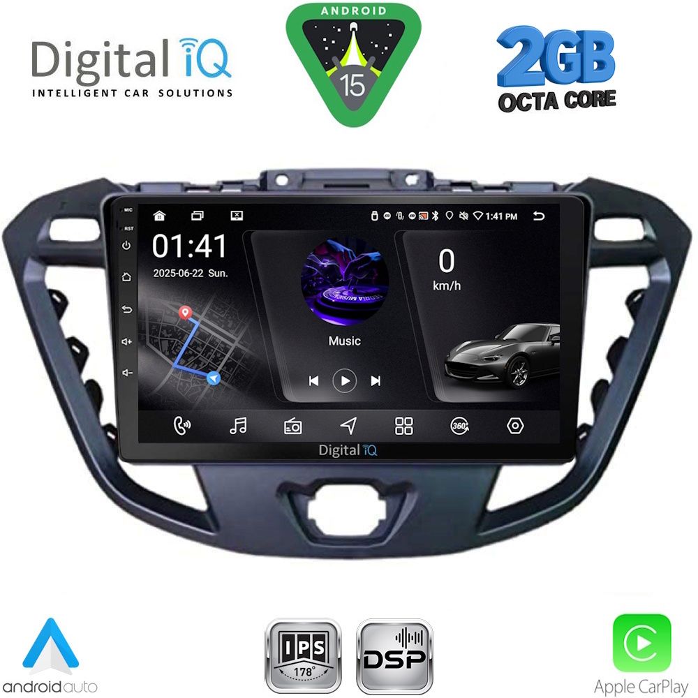DIGITAL IQ RSF 4177_CPA (9inc) MULTIMEDIA TABLET for FORD TRANSIT CUSTOM | TOURNEO CUSTOM mod. 2013-2019