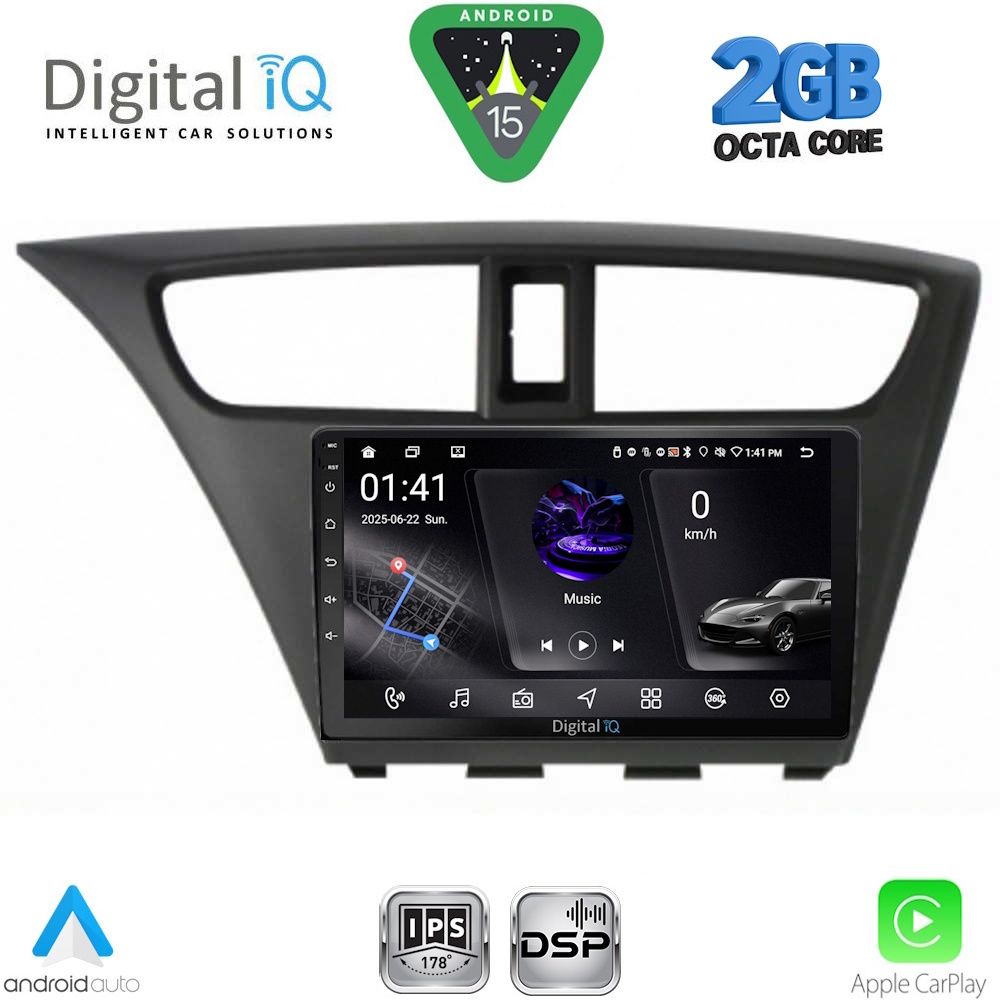 DIGITAL IQ RSF 4190_CPA (9inc) MULTIMEDIA TABLET for HONDA CIVIC mod. 2012-2016
