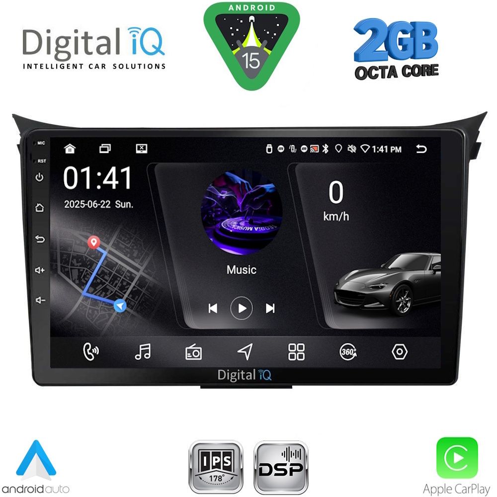 DIGITAL IQ RSF 4232_CPA (9inc) MULTIMEDIA TABLET for HYUNDAI i30 mod. 2012-2017