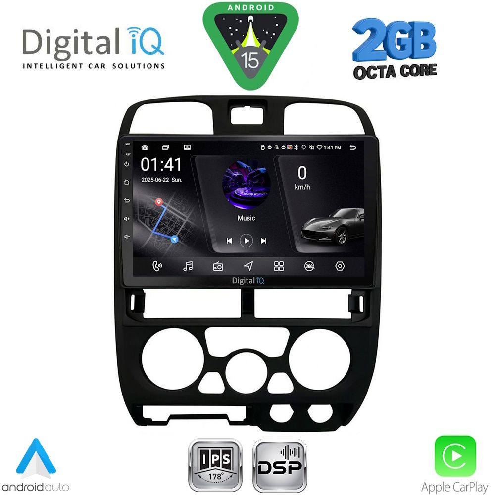 DIGITAL IQ RSF 4253BL_CPA (9inc) MULTIMEDIA TABLET for ISUZU D-MAX mod. 2002-2008 (BLACK)