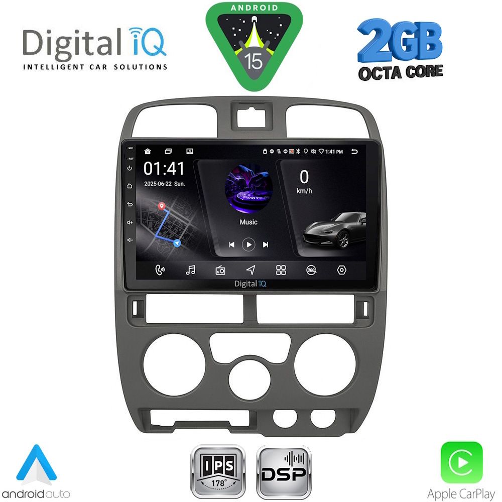 DIGITAL IQ RSF 4253GR_CPA (9inc) MULTIMEDIA TABLET for ISUZU D-MAX mod. 2002-2008 (GREY)