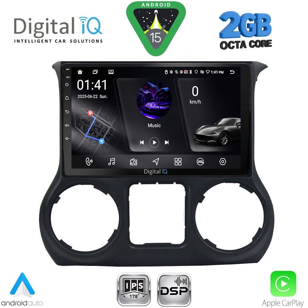 DIGITAL IQ RSF 4295_CPA (10inc) MULTIMEDIA TABLET for JEEP WRANGLER mod. 2011-2014