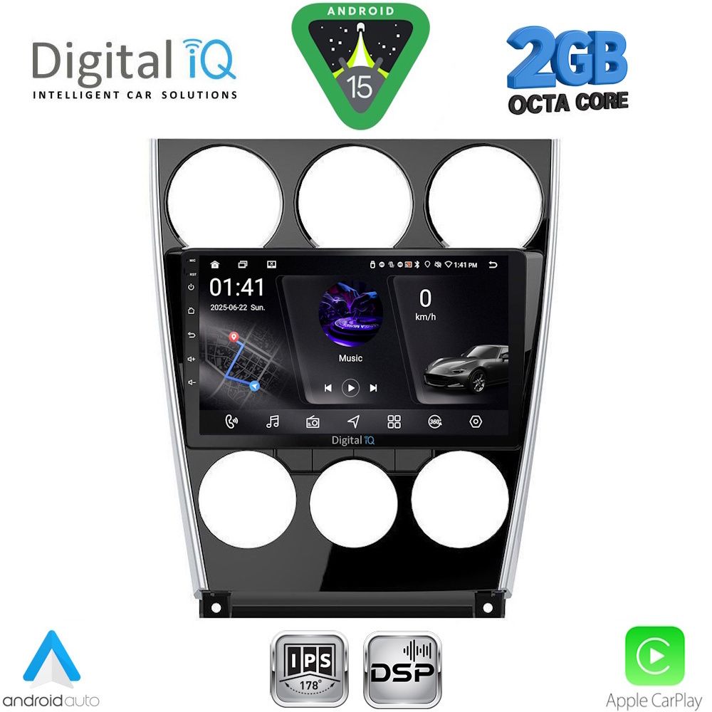 DIGITAL IQ RSF 4375_CPA (9inc) MULTIMEDIA TABLET for MAZDA 6 (FACELIFT) mod. 2005-2008
