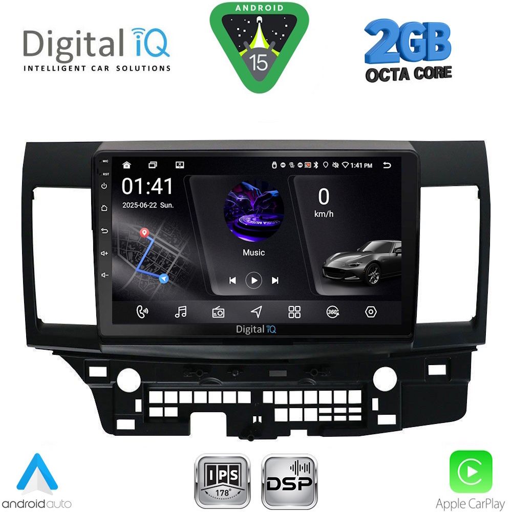 DIGITAL IQ RSF 4434_CPA (10inc) MULTIMEDIA TABLET for MITSUBISHI LANCER mod. 2008-2017