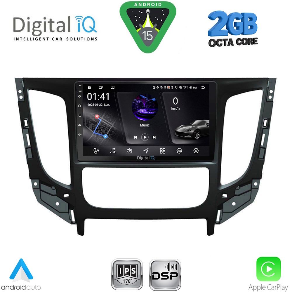 DIGITAL IQ RSF 4437_CPA CLIMA (9inc) MULTIMEDIA TABLET for MITSUBISHI L200 mod. 2015-2019 with CLIMA