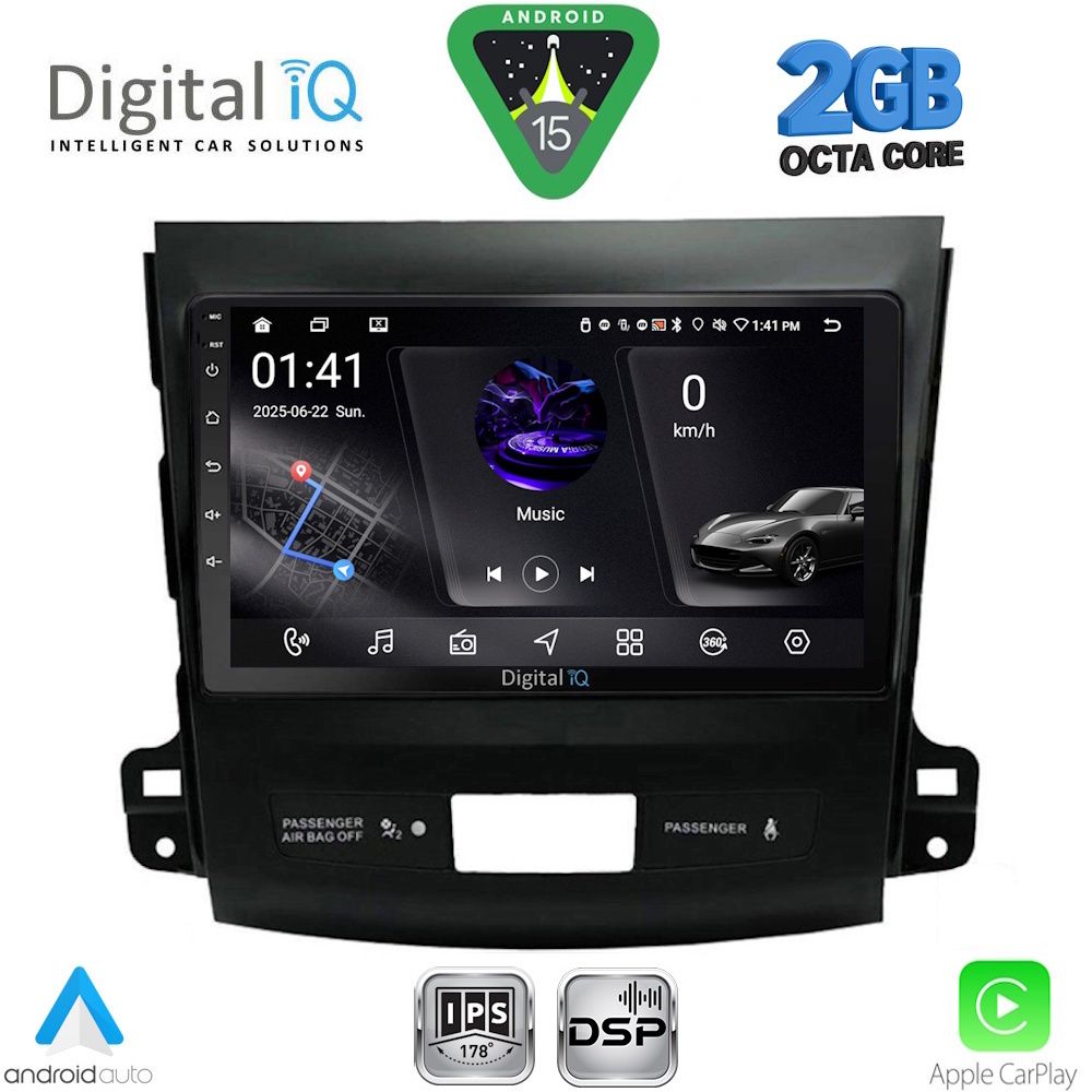 DIGITAL IQ RSF 4442_CPA (9inc) MULTIMEDIA TABLET for CITROEN C-CROSSER | MITSUBISHI OUTLANDER | PEUGEOT 4007 mod. 2006-2012