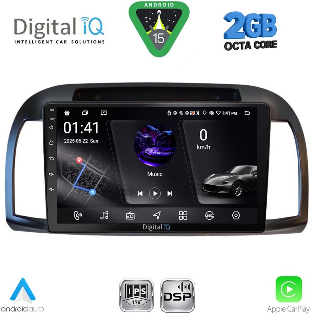 DIGITAL IQ RSF 4457BL_CPA (9inc) MULTIMEDIA TABLET for NISSAN MICRA K12 mod. 2002-2010 (BLACK)