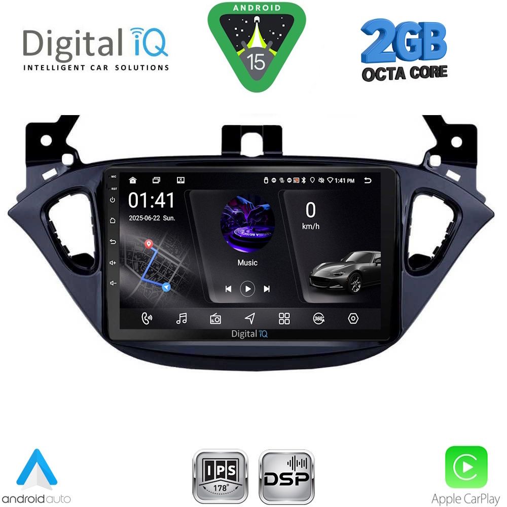 DIGITAL IQ RSF 4486_CPA (9inc) MULTIMEDIA TABLET for OPEL ADAM - CORSA E mod. 2014-2019
