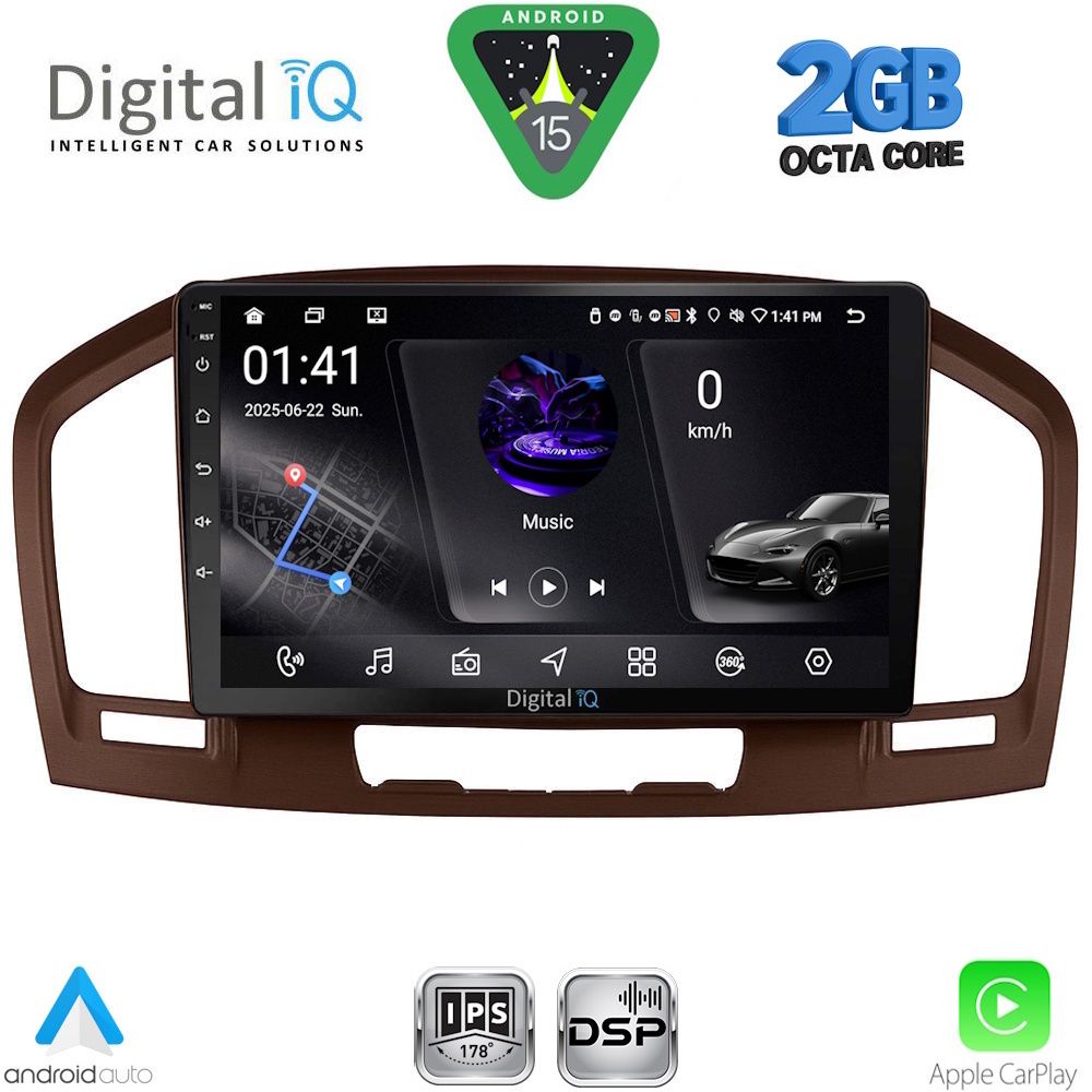 DIGITAL IQ RSF 4491BR_CPA (9inc) MULTIMEDIA TABLET for OPEL INSIGNIA mod. 2008-2013 (BROWN)