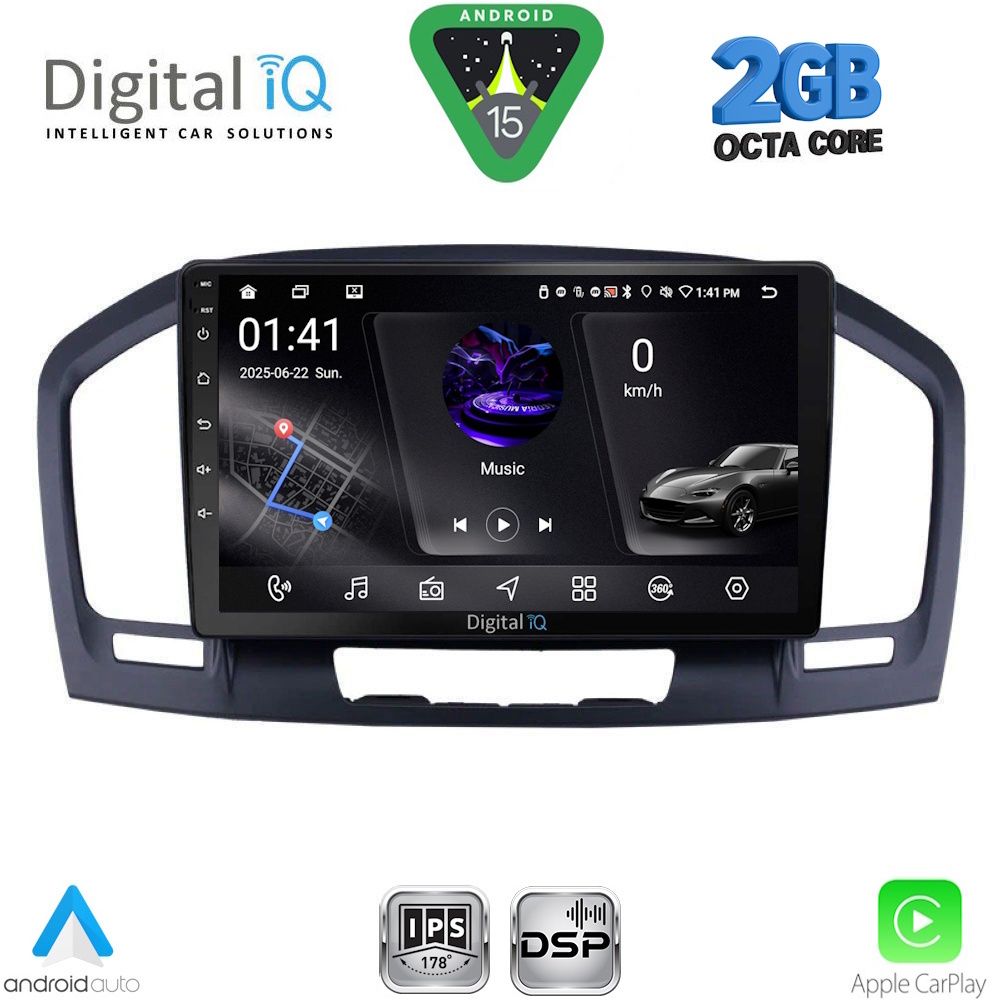 DIGITAL IQ RSF 4491BL_CPA (9inc) MULTIMEDIA TABLET for OPEL INSIGNIA mod.2008-2013 (BLACK)