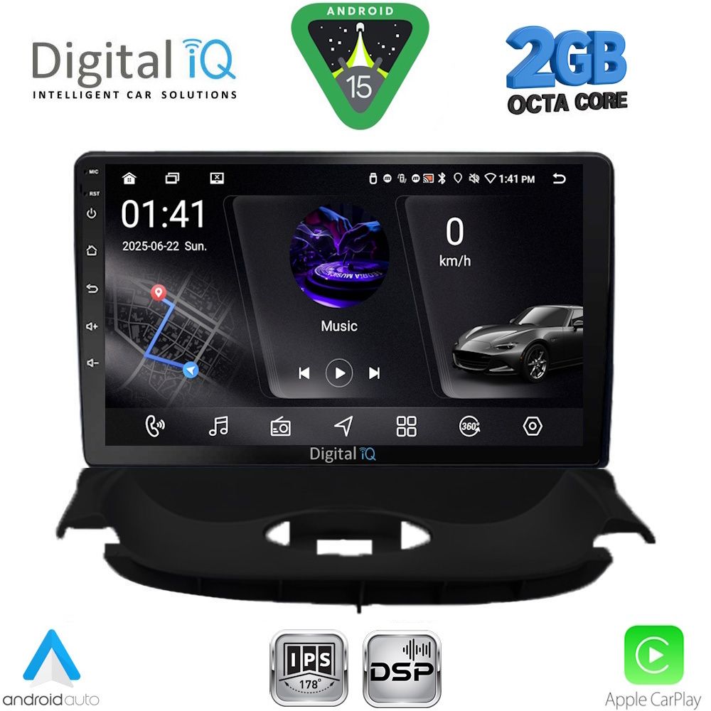 DIGITAL IQ RSF 4505_CPA (9inc) MULTIMEDIA TABLET for PEUGEOT 206 mod. 1998-2006