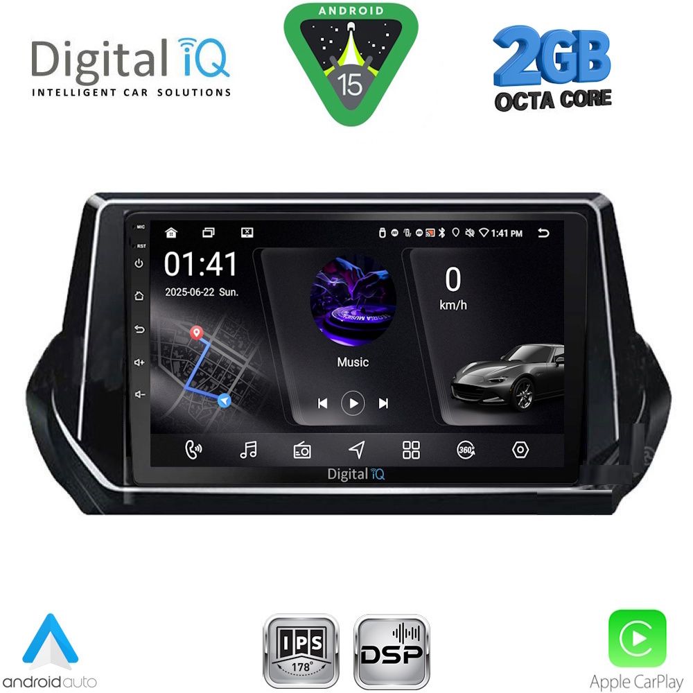 DIGITAL IQ RSF 4509_CPA (9inc) MULTIMEDIA TABLET for PEUGEOT 208 – 2008 mod. 2021-2026
