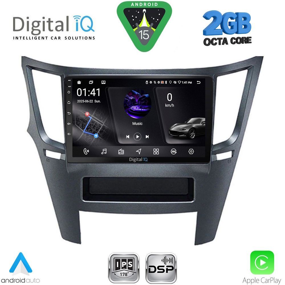 DIGITAL IQ RSF 4667_CPA (9inc) MULTIMEDIA TABLET for SUBARU LEGACY - OUTBACK mod. 2009-2014