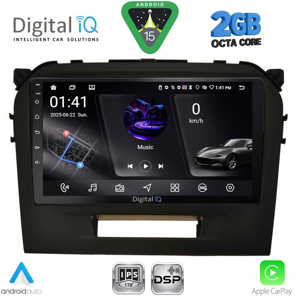 DIGITAL IQ RSF 4697BL_CPA (9inc) MULTIMEDIA TABLET for SUZUKI VITARA mod. 2016-2026 (BLACK)
