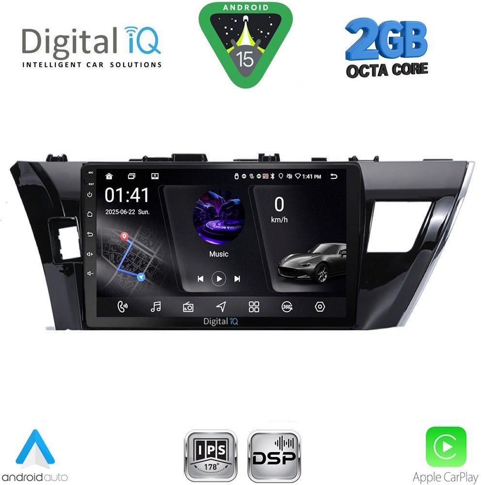 DIGITAL IQ RSF 4714SM_CPA (10inc) MULTIMEDIA TABLET for TOYOTA COROLLA mod. 2013-2016
