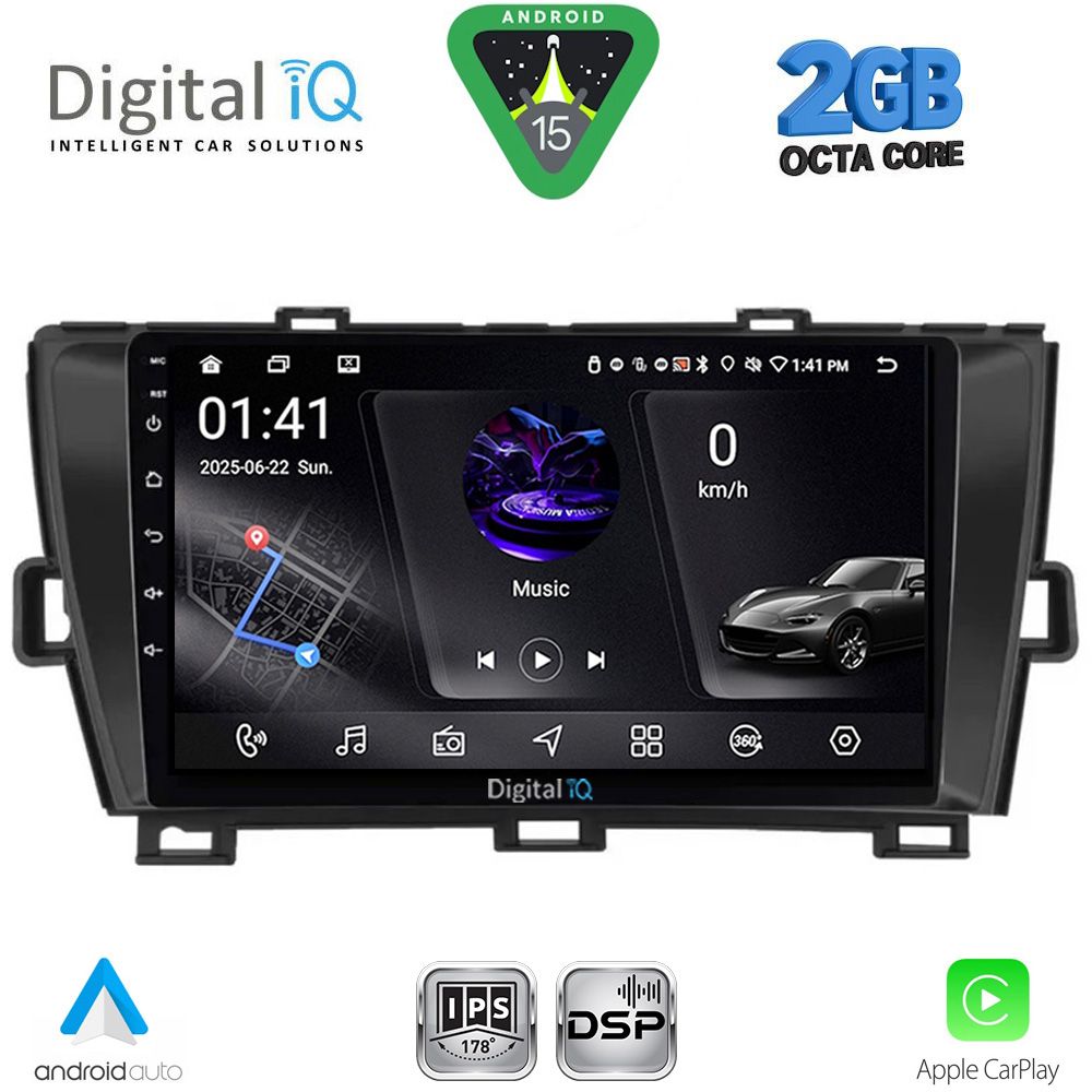 DIGITAL IQ RSF 4726BL_CPA (9inc) MULTIMEDIA TABLET for TOYOTA PRIUS mod. 2009-2015 (BLACK)