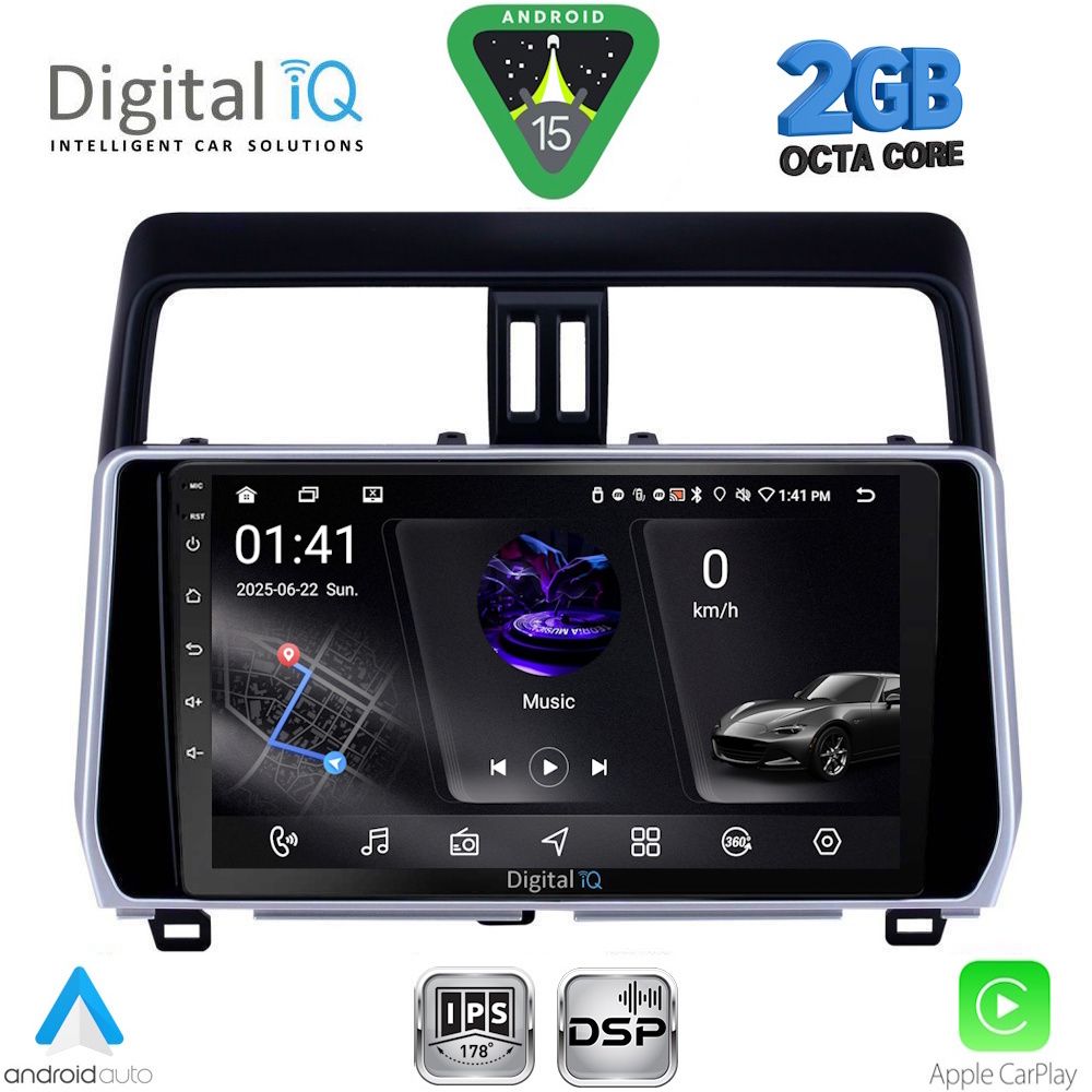 DIGITAL IQ RSF 4739_CPA (10inc) MULTIMEDIA TABLET for TOYOTA LAND CRUISER - PRADO mod. 2019-2023