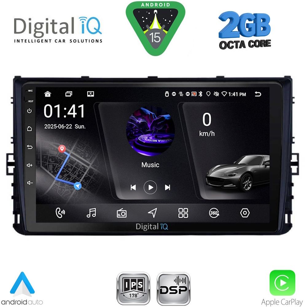 DIGITAL IQ RSF 4758_CPA (9inc) MULTIMEDIA TABLET for VW POLO – TROC – TCROSS - TAIGO mod. 2017-2026