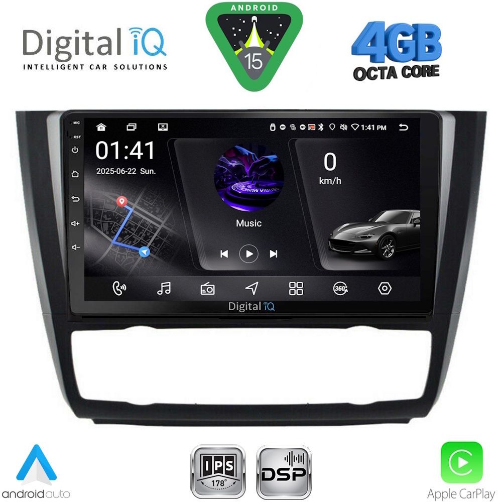 DIGITAL IQ RSG 6040_CPA CLIMA (9inc) MULTIMEDIA TABLET for BMW S.1 E81-82-87-88 mod. 2004-2013
